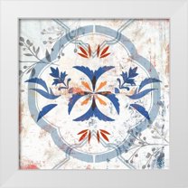 Isabelle Z 15x15 White Modern Wood Framed Museum Art Print Titled - Echos II