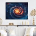 thumbnail image 1 of Designart Décoration Murale Surdimensionnée Espace, art Mural Espace, Espace en Révolution, art Mural Moderne Jaune sur Toile, 32x24 Pouces, 1 of 5