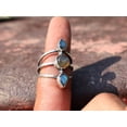 thumbnail image 5 of Heaven Crafts 925 Sterling Silver Natural Labradorite Ring Multi Stone Ring Band Ring Labradorite Jewelry Gift For Her, 5 of 6