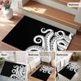 thumbnail image 5 of Black White Octopus Entryway Rug 2'x3'&nbsp; Non Slip Front Door Mats, Coastal Ocean Animals Nautical Entrance Rugs Indoor Outdoor Carpet, Washable Floor Mats Small Area Rug for Bedroom Kitchen, 5 of 8