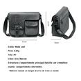 thumbnail image 4 of Bolso Mensajero De Cuero Belug gris, 4 of 5