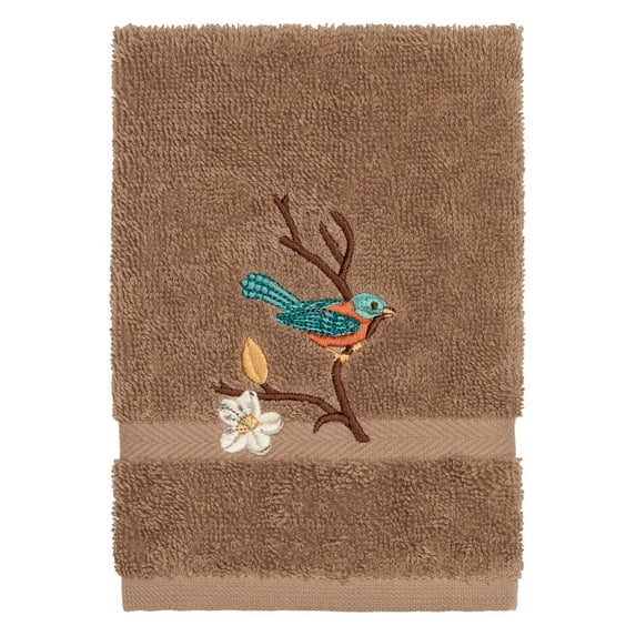 Linum Home Textiles Springtime Turkish Cotton Embellished Washcloth