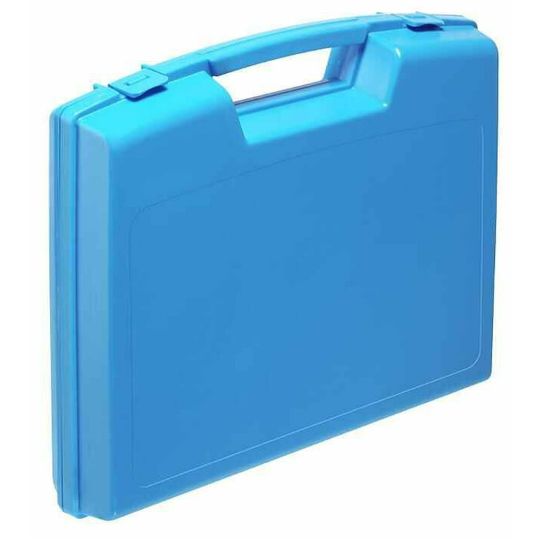 RARAION - Blue Plastic Briefcase Storage Case with Foam - 48mm x 240mm x  205mm