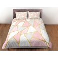 thumbnail image 3 of Girly Geométrico Rosa Funda Nórdica Colorido Dormitorio Juego de Cama Completo Diseño Abstracto, 3 of 4