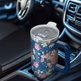 thumbnail image 6 of OBREWU Pioneer Flower Tumbler with Handle and Lid,40oz Pioneer Flower Double Wall Vacuum Insulated Tumbler,Pioneer Flower Cups Gift for Women and Men, 6 of 7