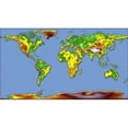 thumbnail image 1 of World Map Illustration Poster Print by Design Pics Eye Traveller, 20 x 11, 1 of 1