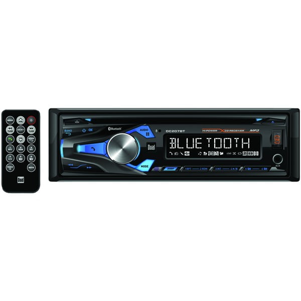 Dual Dc207bt Singledin Indash Cd Am/fm Receiver With Bluetooth