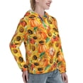 thumbnail image 6 of Daiia Pumpkins And Sunflowers Pattern Women's Fashion Hoodies & Sweatshirts with Kangaroo Pocket Hooded Sweatshirt with Eye-catching Drawstrings-X-Large, 6 of 7