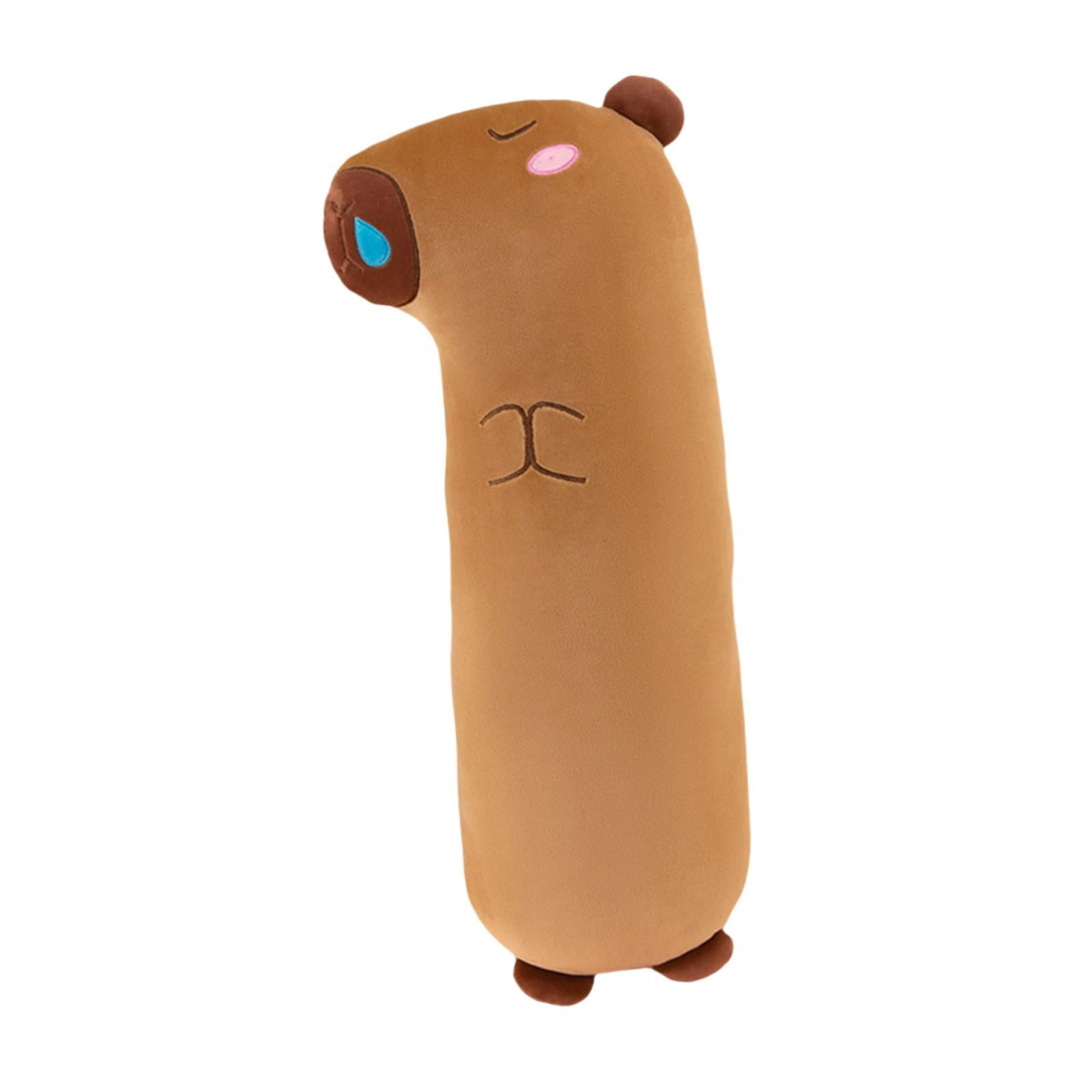 Tongina Capybara Animal Long Washable Removable Toy Sleep Pillow for Bedroom Home Office Decor blue