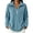 Blue——Jackets, variant on Women's Sherpa Lined Jackets Half Zip Lapel Pullover Jacket for Winter Warmth Black XL