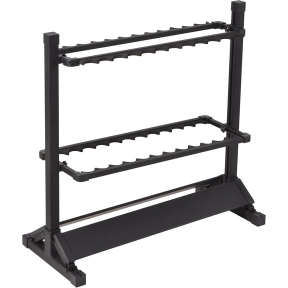 Aluminium Fishing Rod Holders, Portable Fishing Rod Rack, Holds Up to 24 Rods, Modern Matte Black, 27.9x12.6x27.5 inches