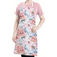 thumbnail image 5 of Pioneer Flower Floral Print Pattern Apron-Garden Aprons for Women with Pockets-Cotton Linen Waterproof Kitchen Cooking Gardening Aprons Adjustable for Kitchen,Cooking,BBQ and Salon 33x27 Inch, 5 of 7
