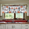 thumbnail image 3 of Yayeee Kitchen Curtains Tier Set of 2 Light Filtering 57"x24" Over Sink Window Panels, Gray Snow Houses, 3 of 7