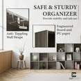thumbnail image 5 of CAPHAUS Sturdy Room 11-Inch Cube Storage Organizer Shelf, with Thick Exterior Edge, Storage Shelf Divider w/Back, Bookcase, 6-Cube / 8-Cube / 9-Cube, Colors Available in Rustic Grey Oak and White, 5 of 9