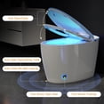 thumbnail image 5 of Smart Toilet with Built-In Bidet, One Piece Toilet with Auto Open/Close Lid, Dual Flush, Hip & Female Clean, Foam Shield, Heated Seat, Foot Sensor Flush, Instant Warm Water, Dryer, Night Light, 5 of 8