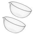thumbnail image 5 of Transparent Glass Mini Prep Bowls 2pcs Food Serving Containers for Salad, Fruit & Vegetables Microwave Safe, 5 of 5