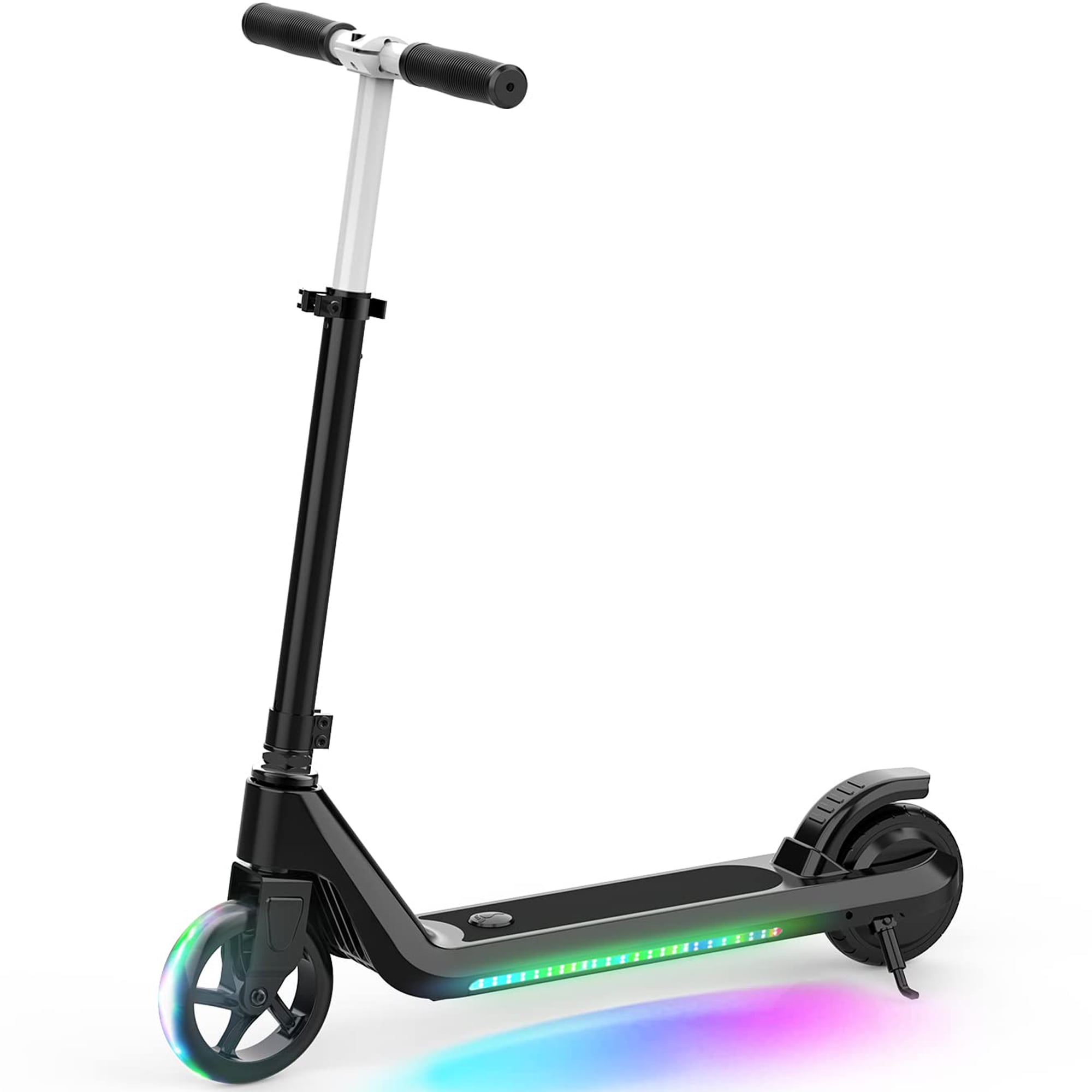 iRerts Kids Electric Scooters for 8-14 Year Portable Folding Kids Scooter for Boys 4 Adjustable Height Kids Electric Scooter with 2 Speeds, 5.5" Tire, Colorful Deck Light, Black - Walmart.com