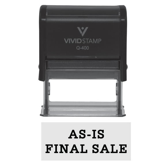 Vivid Stamp AS-IS FINAL SALE Self-Inking Office Rubber Stamp (Black) - X-Large