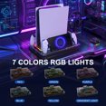 thumbnail image 6 of Pecham Vertical Cooling Fan Stand Fit for PS5/PS5 Slim Console, Dual Controllers and PS Portal Charger, All-in-One Charging Station for PS5 Slim Disc/Digital Editions - Black, 6 of 8