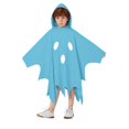 thumbnail image 3 of Yuncity Kids Halloween Cape Ghost Print Hooded Sleeveless Cloak Lightweight Casual Cozy Loose Fit Fall Winter Poncho Holiday Party Outfit Light Blue, 3 of 6