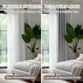 thumbnail image 5 of ZOPZO Sheer Curtains - Voile Curtains Rod Pocket, Silver, 52W x 63L Inch, Voile Sheer Drapes, 2 Panels for Living Room, 5 of 9
