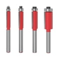 thumbnail image 2 of Broca de Enrutador para Plantilla de Ajuste a Compensación de Vástago de 1/4 "- Herramientas CNC para Rodamientos Gloria Flush Trim Router Bit, 2 of 9