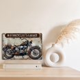 thumbnail image 4 of 2D Flat Printing,Aluminum Sign,Vintage Metal Sign,Motorbike Sign,MOTORCYCLIST'S GARAGE Sign,Craft Decoration Wall Decor,Home Farmhouse Porch Garage outdoor Decor,Water-proof,Dust Sign 12x8 Inch, 4 of 5