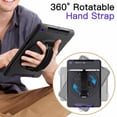thumbnail image 2 of JETech Case for iPad 9.7-Inch (6th/5th Generation, 2018/2017 Model) with Built-in Screen Protector, Protective Shockproof Rugged Tablet Cover, 360° Rotating Hand Strap Stand (Purple), 2 of 8