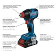 thumbnail image 3 of Bosch GDX18V-1860C Two-in-One 1/4-inch and 1/2-inch Bit and Socket Impact Driver/Wrench, 3 of 6