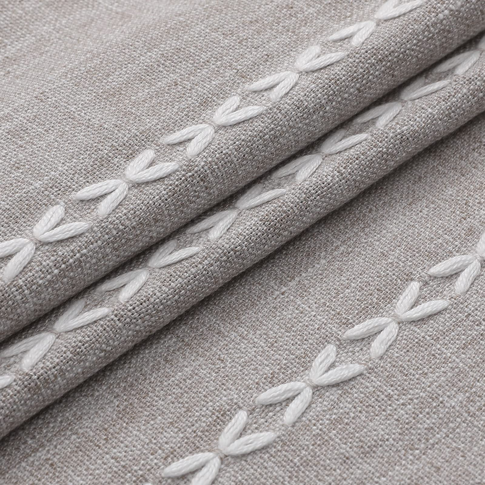 Grey Small Stall Shower Curtain 36 x 72, Half Size Narrow Cotton Linen Fabric Shower Curtains for Boho Farmhouse Bathroom Decor, Wrinkle Resistant Cloth Shower Curtain