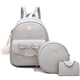 thumbnail image 1 of I IHAYNER Mochila de cuero a la moda con lazo para niñas, 3 piezas, bolso de hombro para mujer, 1 of 5