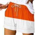 thumbnail image 2 of Aoujea Womens Shorts Summer Women Plus Size Women's Printed Casual Loose Pockets Drawstring Shorts Pants Orange on Clearance, 2 of 4