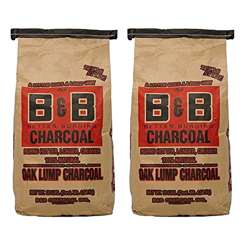 B&B Charcoal Signature Low Smoke Long Burning Oak Lump Charcoal With ...