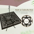 thumbnail image 4 of Patiojoy 35.4 Inches Outdoor Dining Table All-Weather Cast Aluminum Table with 2.2" Umbrella Hole 4 Person Square Dining Table, 4 of 10