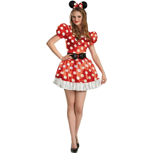 Womens Red Disney Mickey Mouse Club Minnie Mouse Adult Costume
