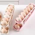 thumbnail image 4 of Double Layer Sliding Egg Storage Carton Stable Saving Space Egg Storage Rack for Refrigerator Home, 4 of 5
