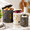 Terazzo-Potato, Onion, Garlic Set, variant on Metal Potato And Onion Storbin Set Of 3 With Garlic Keeper - Vintkitchen Canisters Vegetable Containers Farmhouse Rustic Pantry O