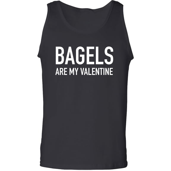 Bagels Are My Valentine Adult Tank Top