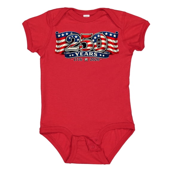 Inktastic 250 Years Patriotic Boys or Girls Baby Bodysuit