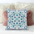thumbnail image 2 of Amrita Sen Designs  18 x 18 in. Paisley Leaf Geo Broadcloth Indoor & Outdoor Zippered Pillow - Light Blue & White, 2 of 5