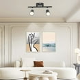 thumbnail image 4 of Ceiling Track Lampholder, 85-265V Rotating High Hardness Adjustable Flush Mount Decorative Track Light Holder 2 Lights  for LED Bulb, 4 of 7