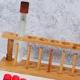 thumbnail image 6 of Raindrops Test Tube Rack Wood Chocolate 1Set 9.45X3.35X2.48in, 6 of 8