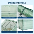 thumbnail image 6 of Raised Garden Bed Kit with Pitched Roof Greenhouse Cover & Irrigation, 3-in-1 Metal Planter Box with Self-Watering System & Insect Mesh, Outdoor Raised Bed for Vegetables Flowers, 6 of 8
