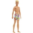 thumbnail image 3 of Barbie Ken Beach Doll with Blonde Hair Dressed in Colorful Los Angeles-Print Swim Trunks, 3 of 7