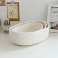 thumbnail image 6 of Rope storage Basket Bins Woven Basket Storage Basket Table Top Miscellaneous Storage Basket Organizing Shelves Rectangle Decorative Baskets For storage Clothes Toys Books Towels, 6 of 7