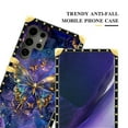 thumbnail image 5 of FKBRCL4U Compatible with Samsung Galaxy S24 Ultra Case, Glistening Golden Butterfly Vibrant Purple Blue Luxury Golden Decoration for Girl Women Soft TPU Shockproof Protective Hard PC Back, 5 of 7