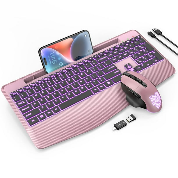 Combo inalámbrico de teclado y ratón SABLUTE recargable