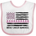 thumbnail image 3 of Inktastic Breast Cancer Awareness Pink Ribbons and Flag Boys or Girls Baby Bib, 3 of 4