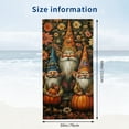thumbnail image 3 of PHYHOO Happy Gnomes with Pumpkins Beach Towels Microfiber Absorbent Quick Dry Sand Free Quick Dry Travel Towels Welcome Halloween Thanksgiving Bath Shower Towel Pool Travel Swimming 30x60in, 3 of 8