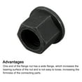 thumbnail image 4 of M18 Flange Hex Nuts, 2 Pack Grade 8.8 Carbon Steel Black Oxide Finished Hex Flange Nuts for Machinery, 4 of 5